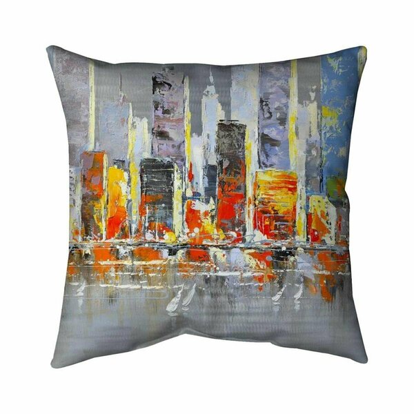 Begin Home Decor 20 x 20 in. Color Splash Cityscape-Double Sided Print Indoor Pillow 5541-2020-CI41